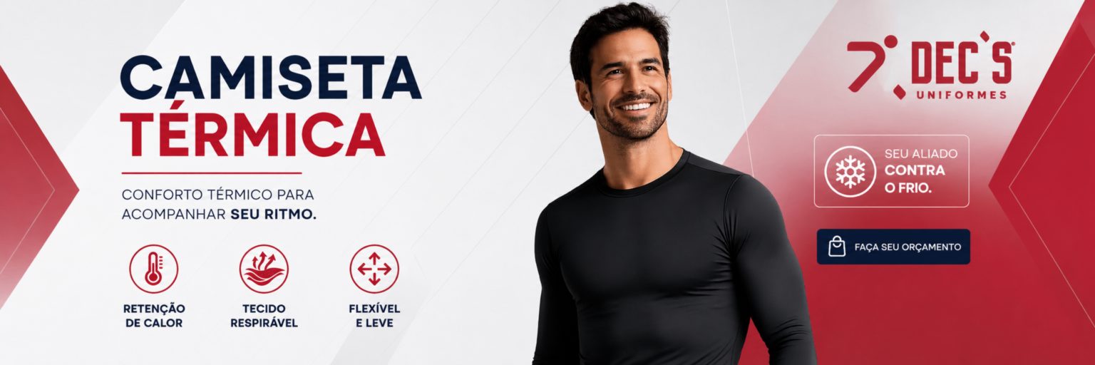 Camiseta térmica: conforto térmico para acompanhar seu ritmo.